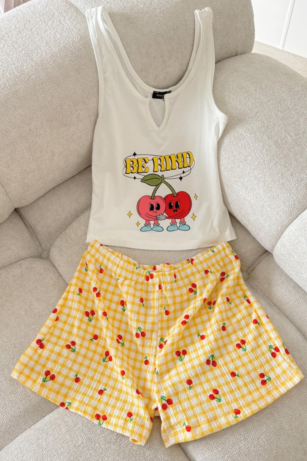 Be Kind Cherry Şortlu Takım