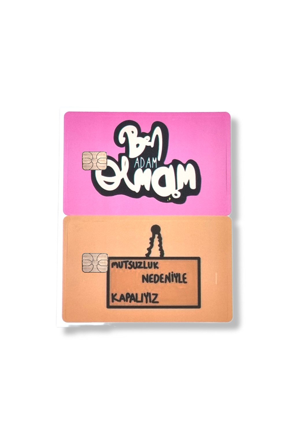 Ben Adam Olmam 2li Kart Kaplama Sticker