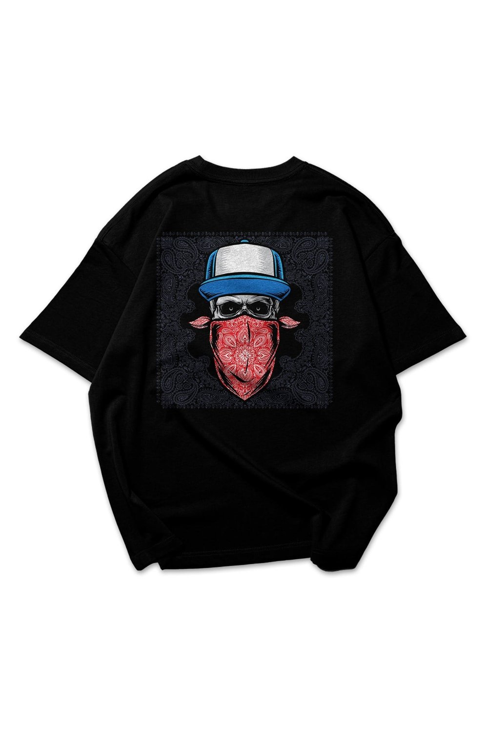 Black Skull Maske Oversize T-shirt
