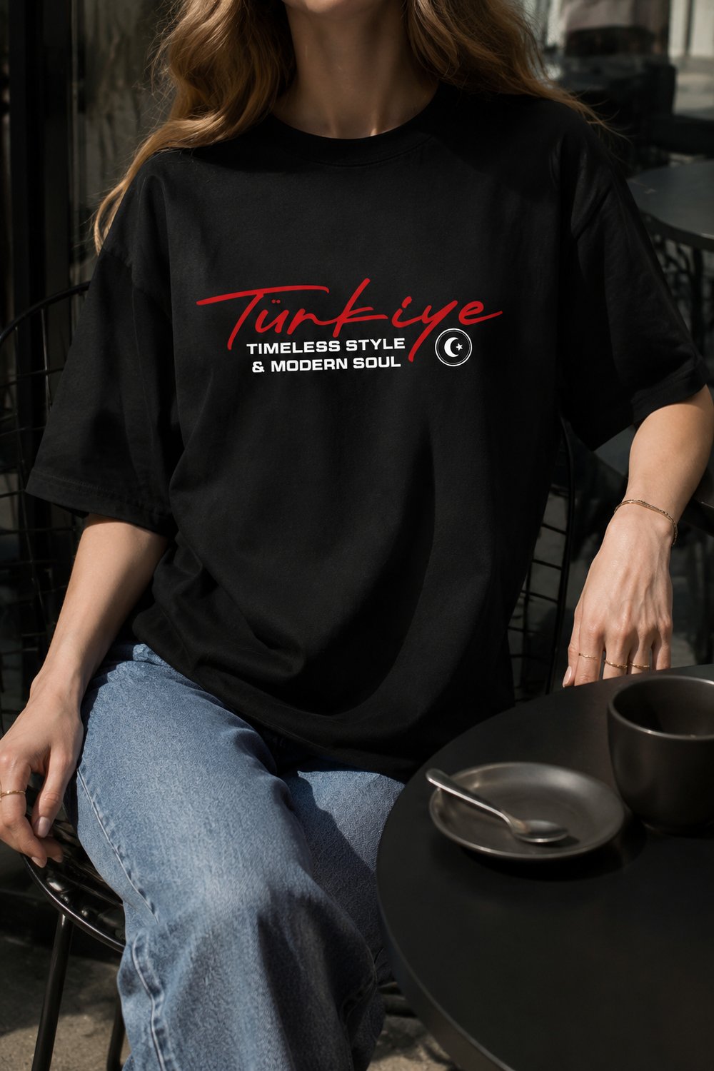 Black World Cup Türkiye Oversize T-Shirt