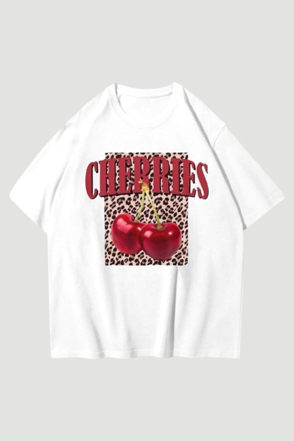 Cherries Leopar Oversize T-shirt
