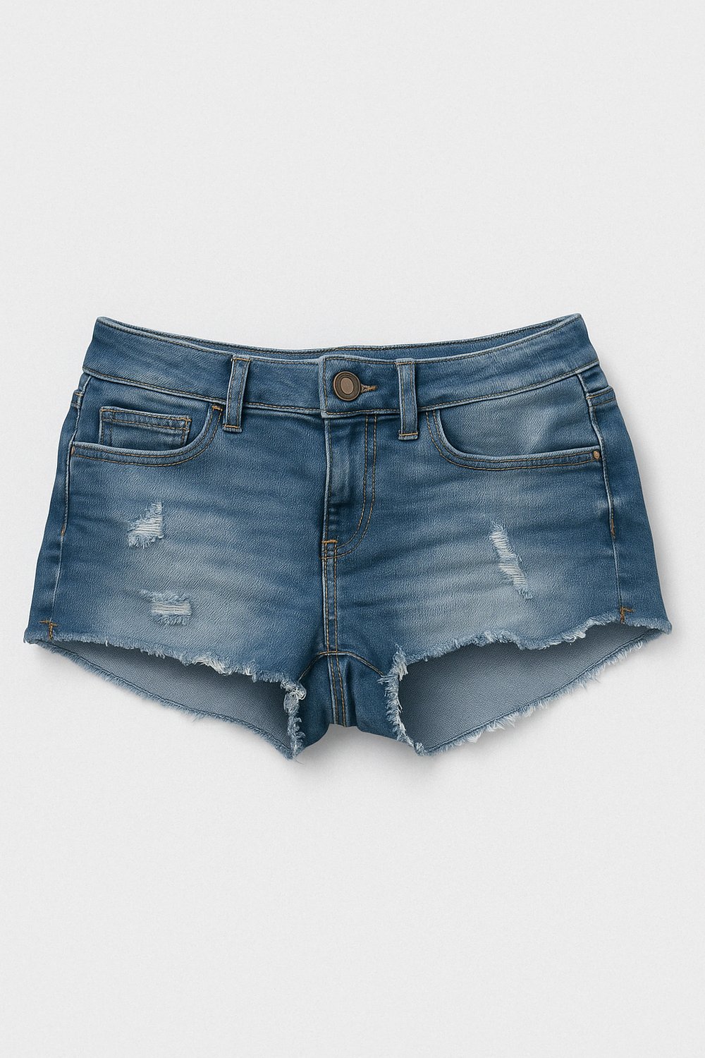 Denim Yırtık Şort