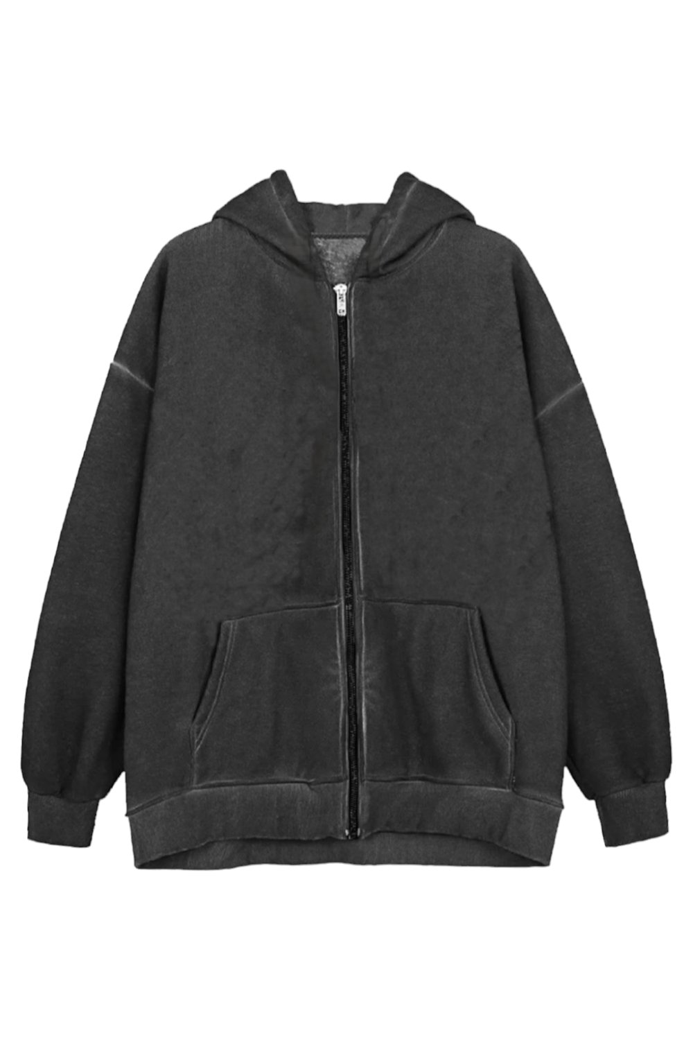 Füme Yıkamalı Basic Oversize Hırka