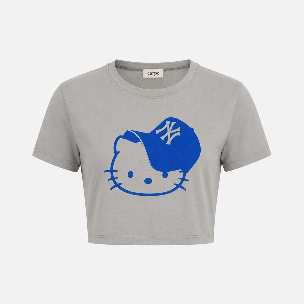 Grey Cap Cat Crop