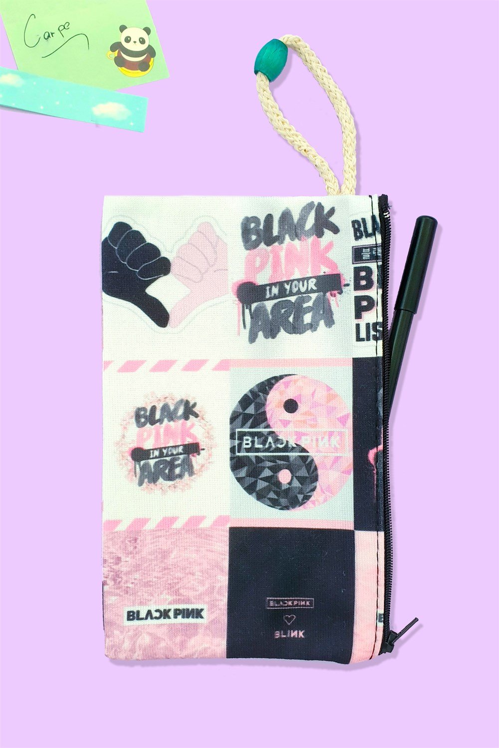 K-Pop Black Pınk-Yinyang Bez Kalemlik