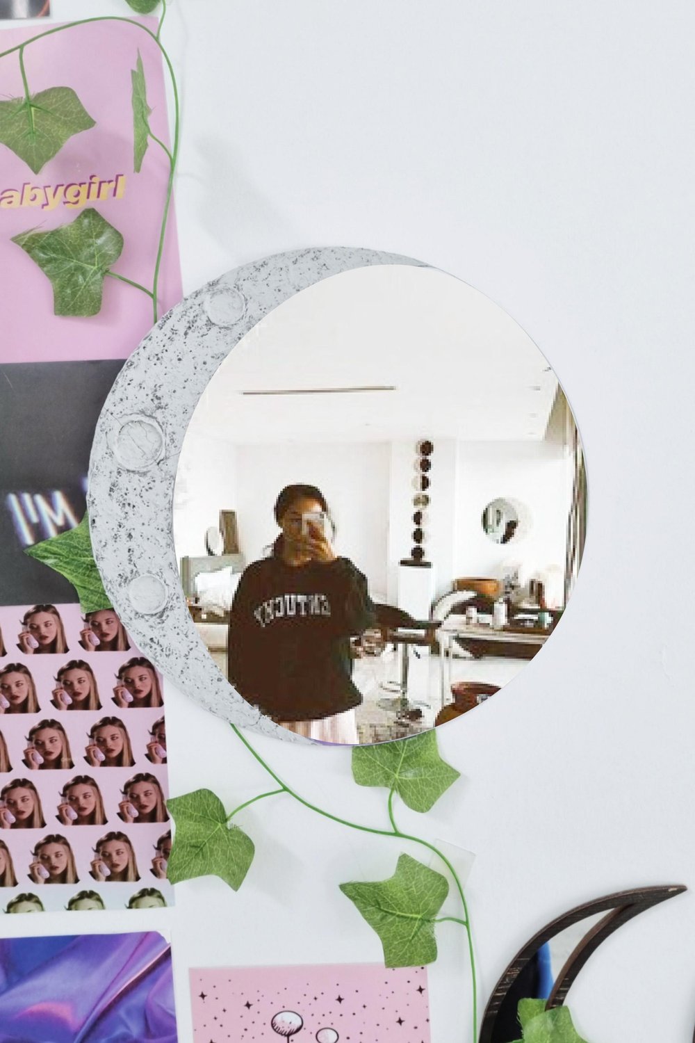 Kabartmalı Ay Pleksi Ayna