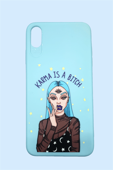 Karma İs A Bi--h Mavi Telefon Kılıfı
