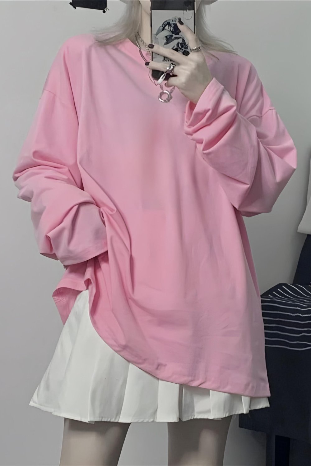 Pembe Oversize Sweatshirt