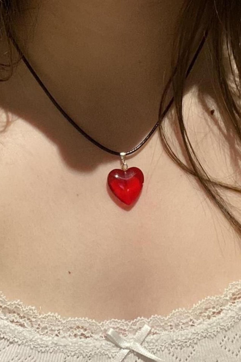 Red Pine Heart Kolye