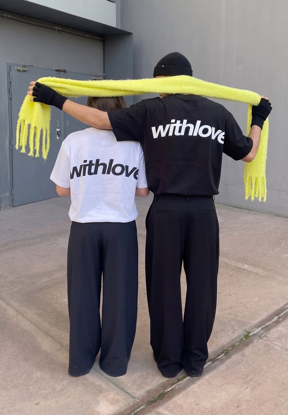 Siyah Sırt Beyaz Withlove Oversize T-shirt
