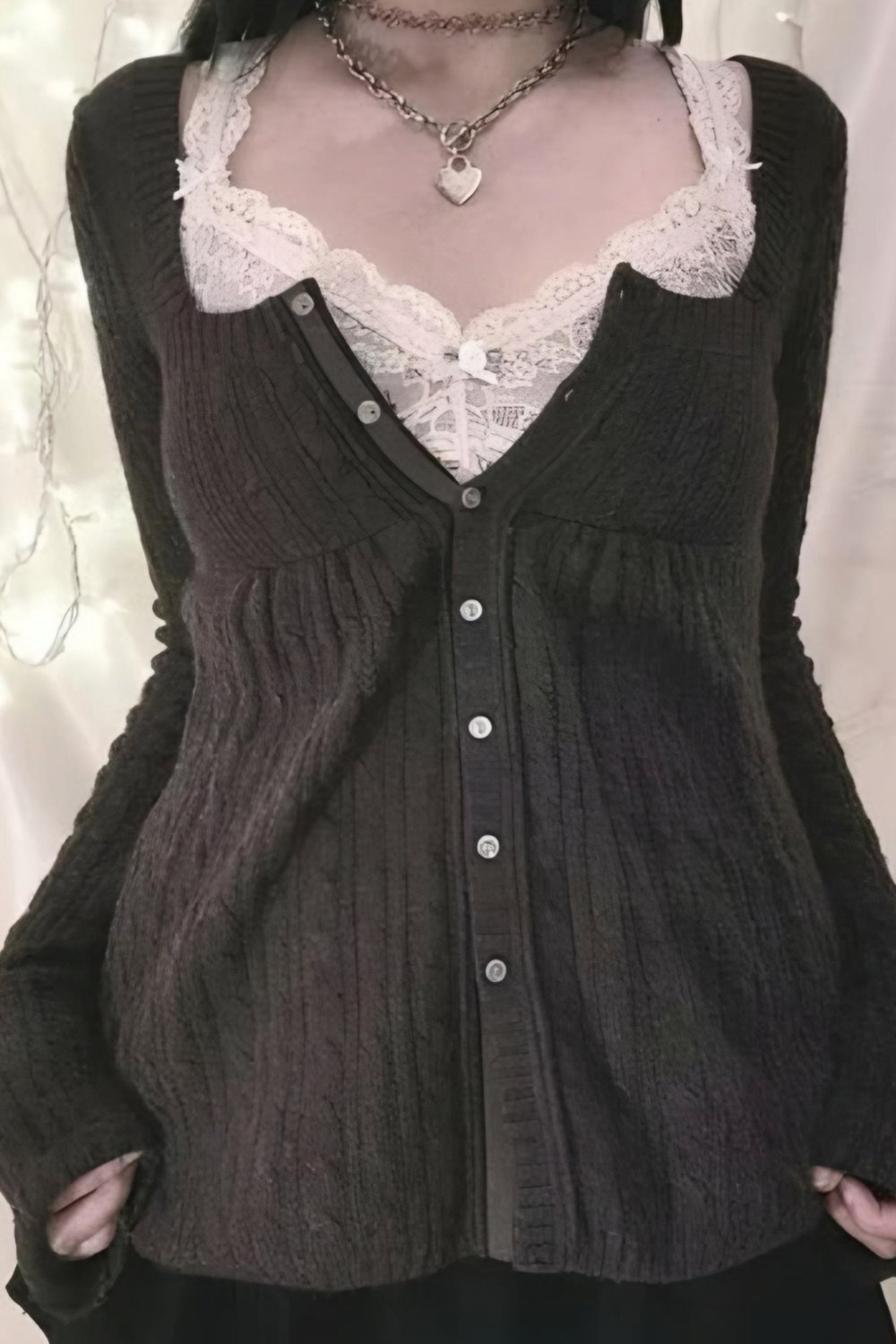 Vintage Retro Triko Hırka