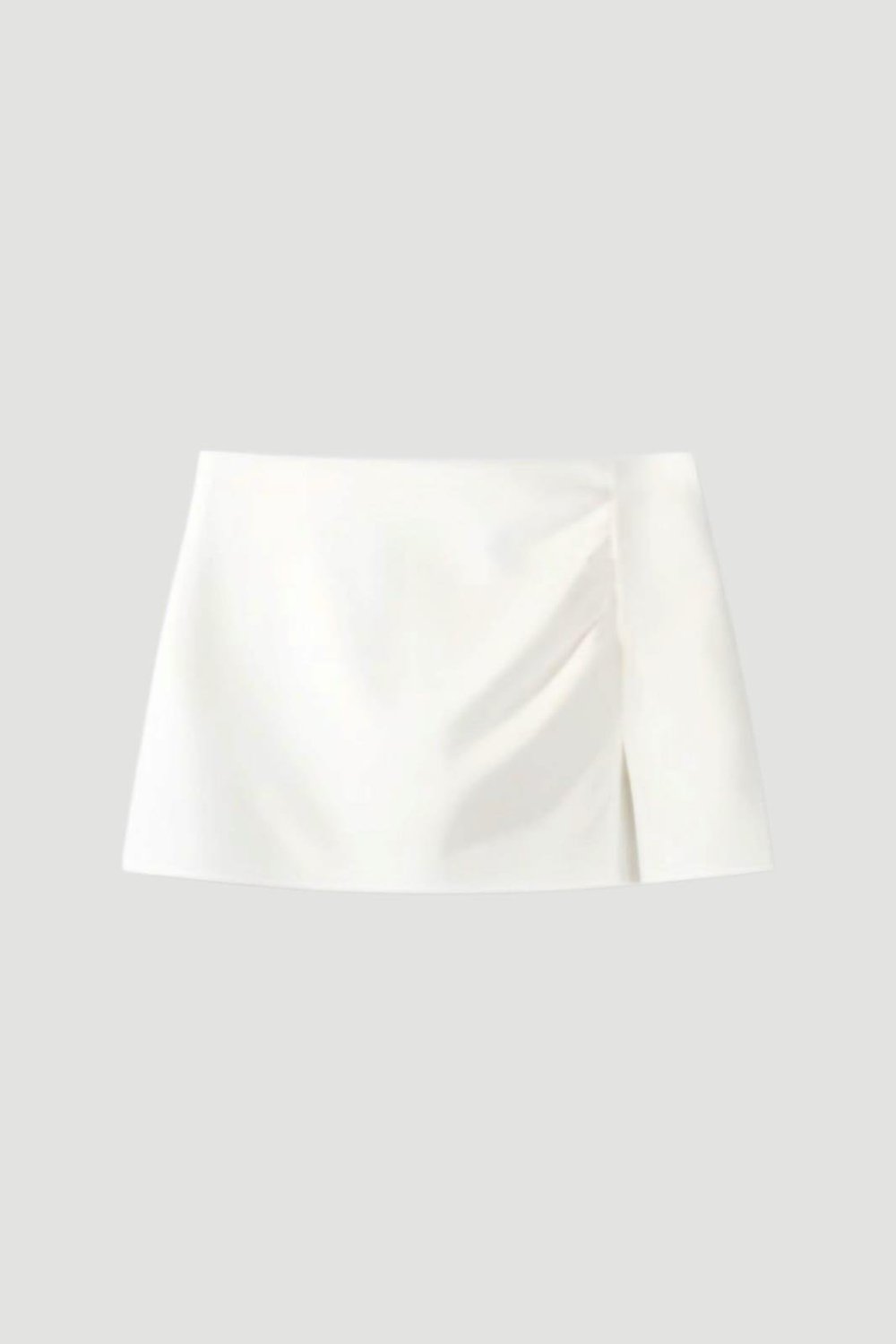 White Mini Yırtmaç Detail Etek