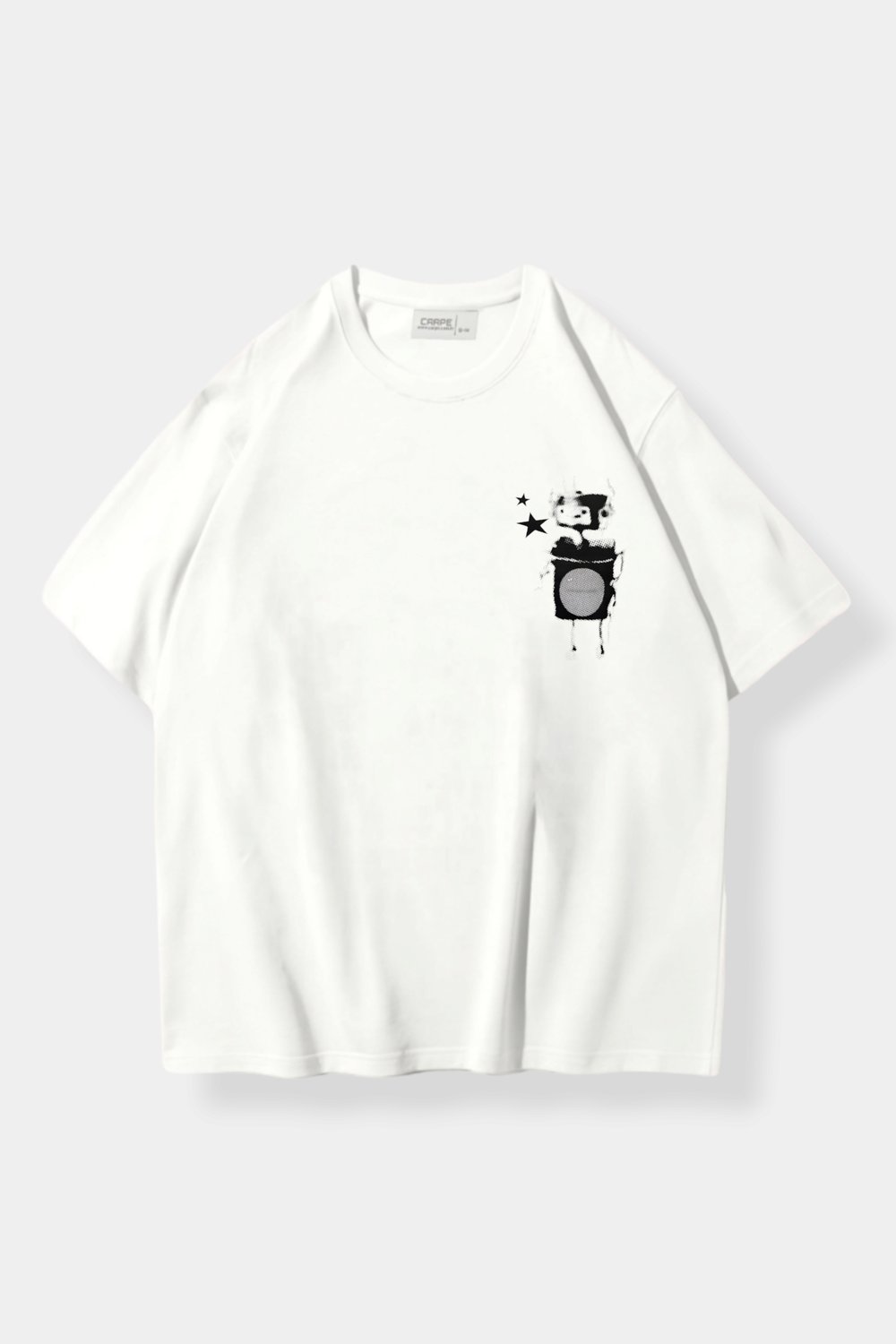 White Robot Oversize T-shirt