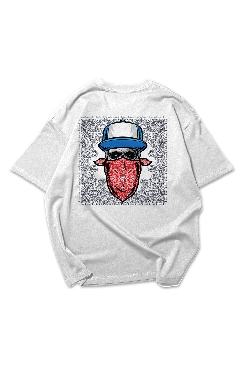 White Skull Maske Oversize T-shirt
