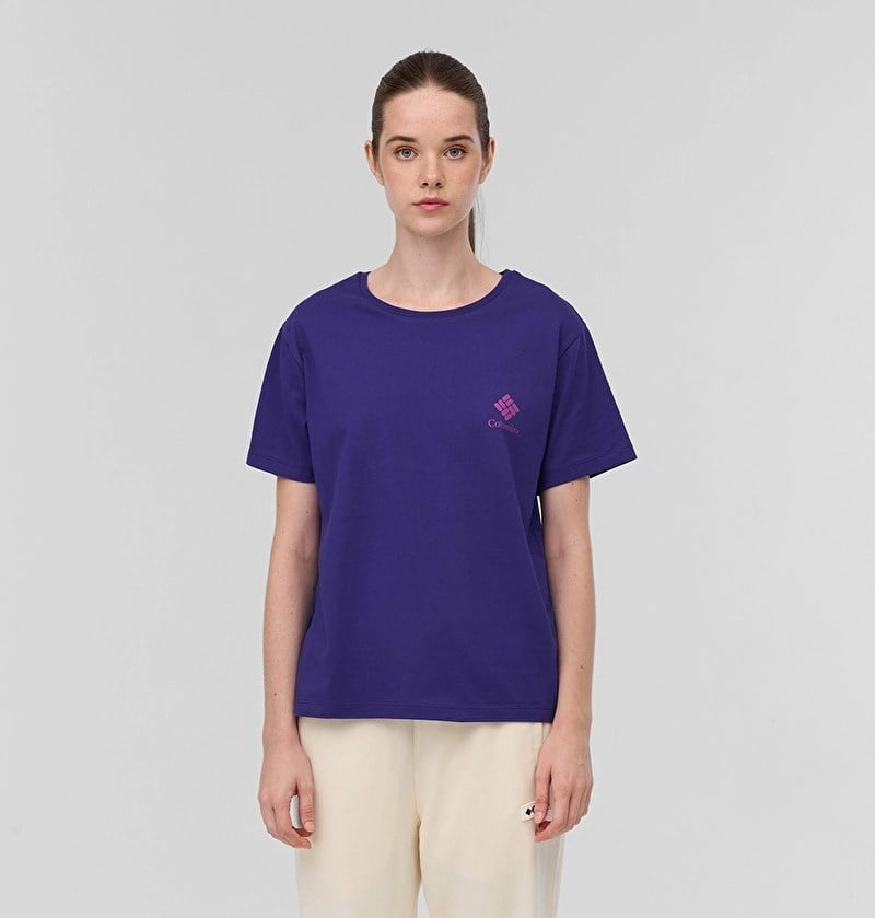 Columbia Csc W Stacked Mını Gem Logo Kadın Tişört CS0316