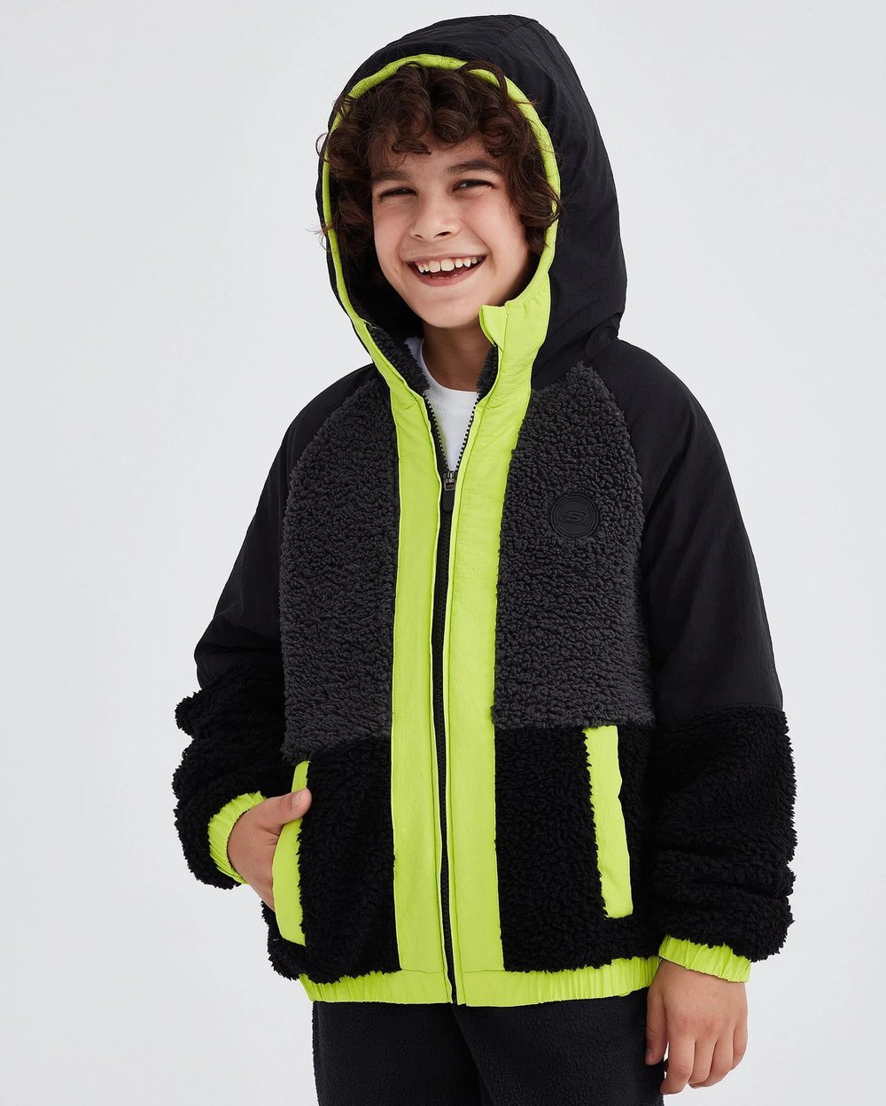 Skechers B Outdoor Fleece Full Zip Sherpa Çocuk Ceket SK232203