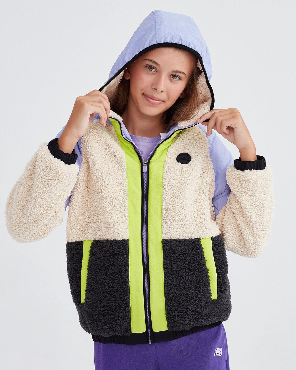 Skechers G Outdoor Fleece Full Zip Sherpa Çocuk Ceket SK232176