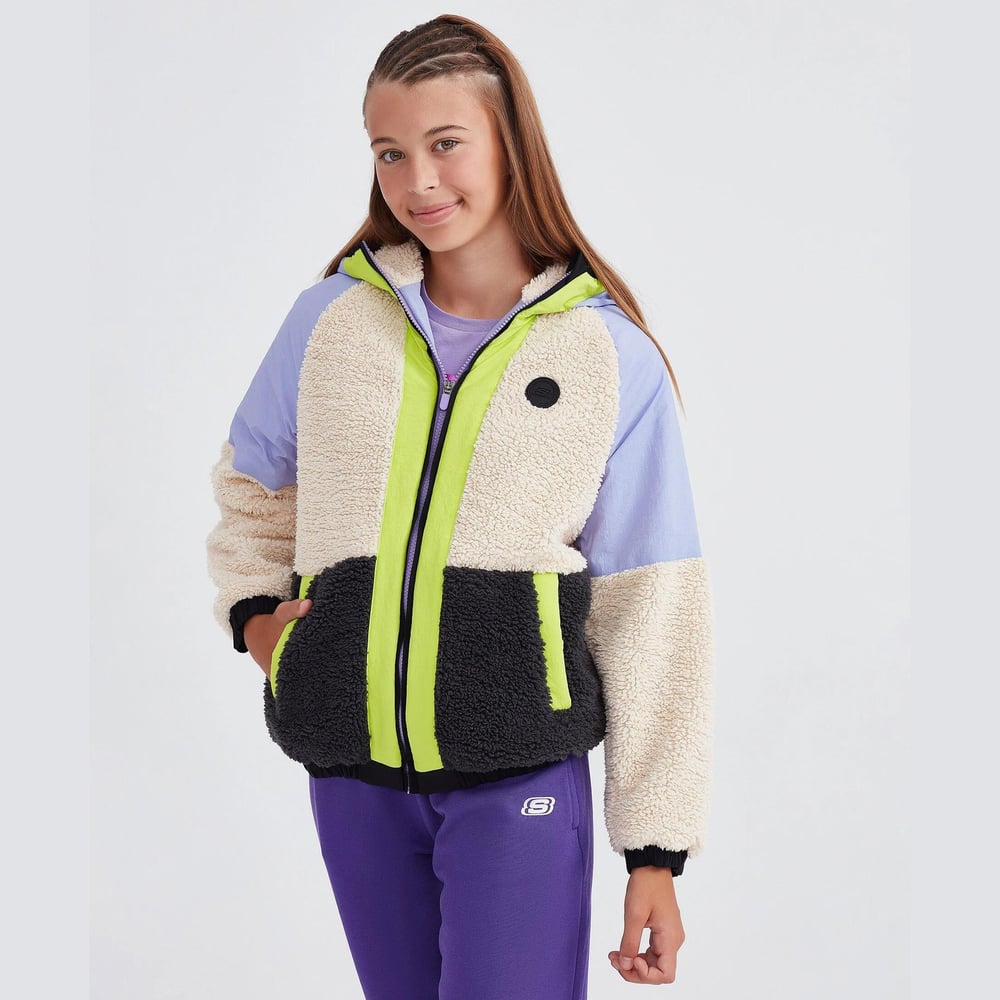 Skechers G Outdoor Fleece Full Zip Sherpa Çocuk Ceket SK232176