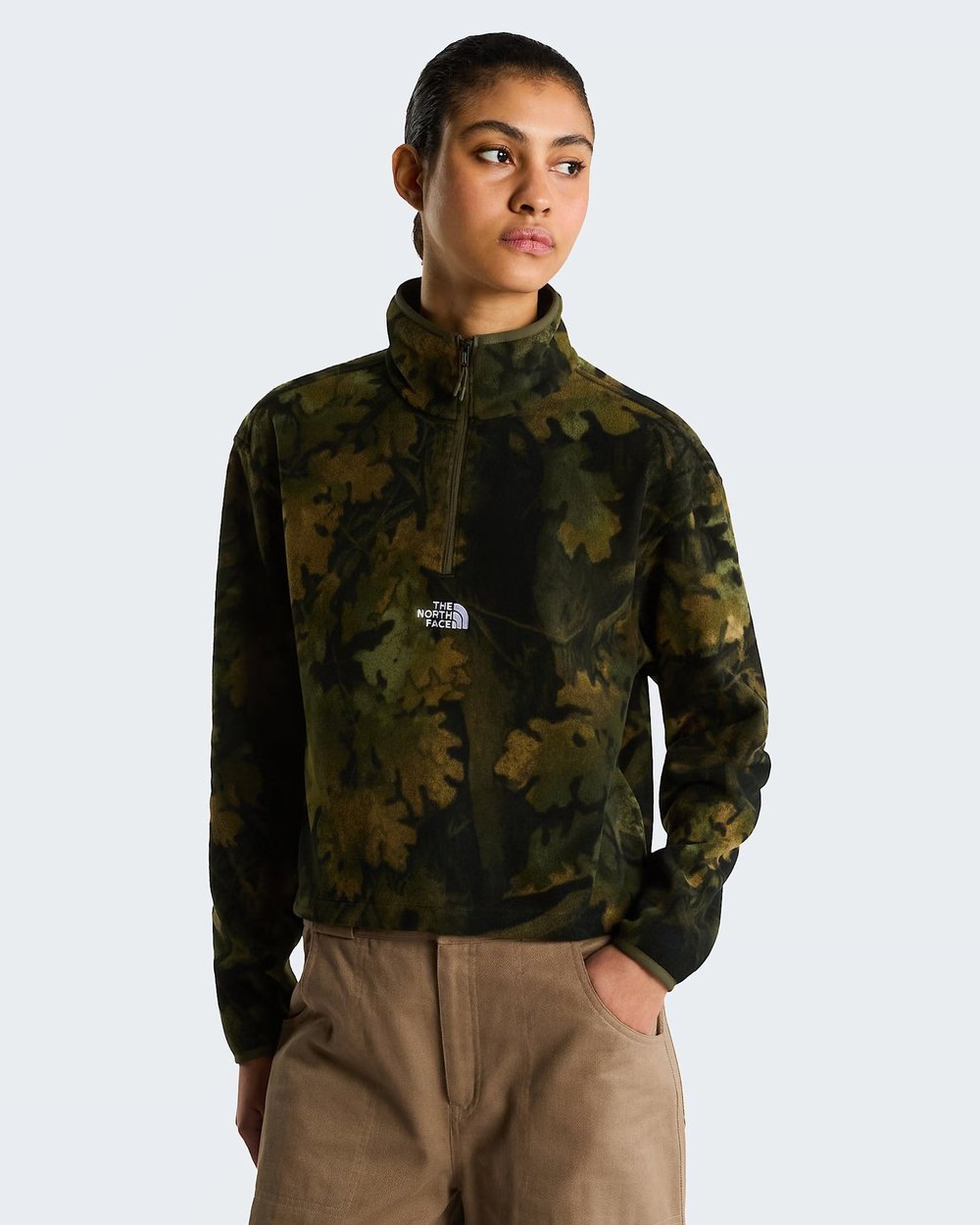 The North Face W Novelty Logo Glacier 1/4 Zip - Print Kadın Polar NF0A8JK9T2Z1