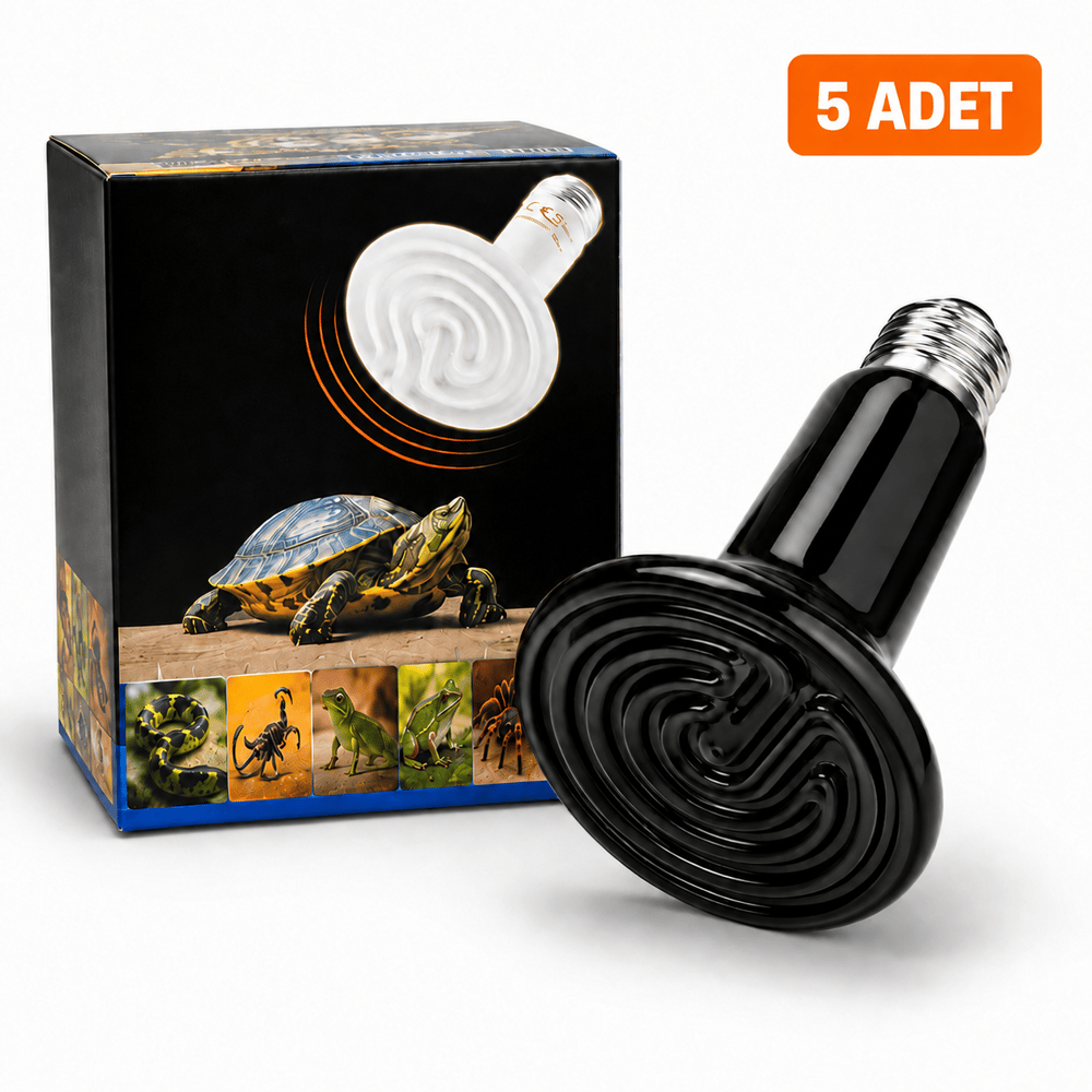 5 Adet Seramik Isıtıcı Lamba - 75W, 100W ve 150W Seçenekli