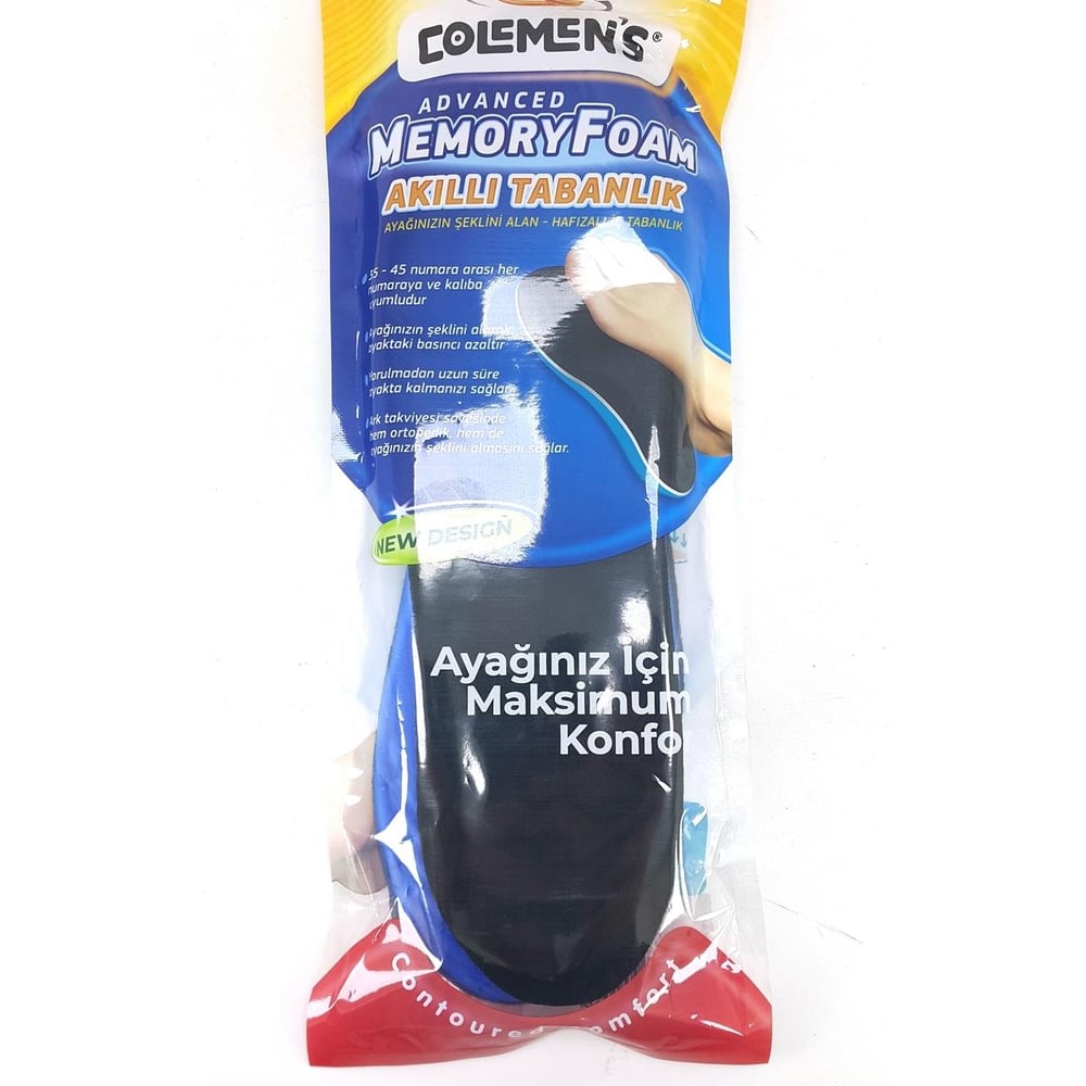 Advanced Memory Foam Hafızalı Kesilebilir Tabanlık Siyah
