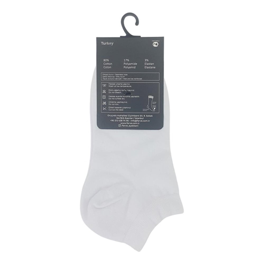 Fabcare Бесшовные бамбуковые пинетки Мужские носки белые