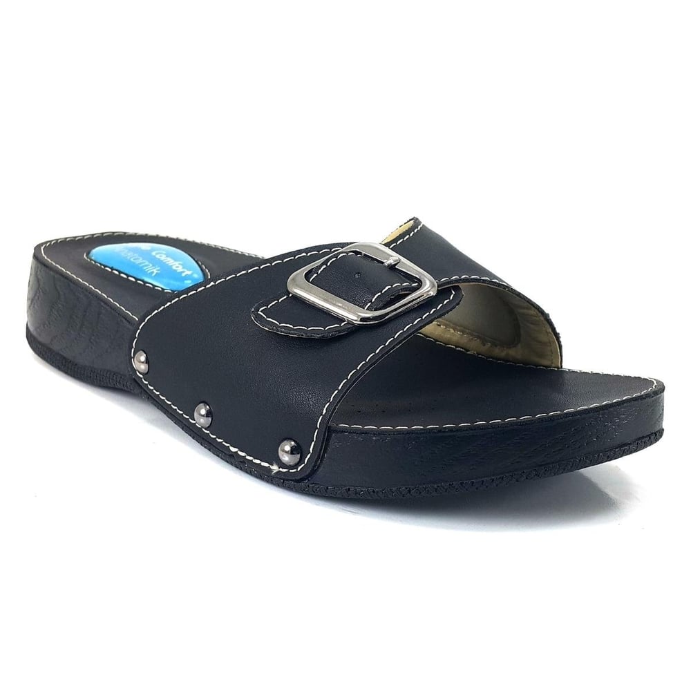 Icemen 01 25YT женские анатомические повседневные тапочки черного цвета