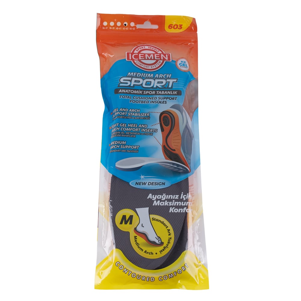 İcemen 603 Anatomik Spor Tabanlık Gri