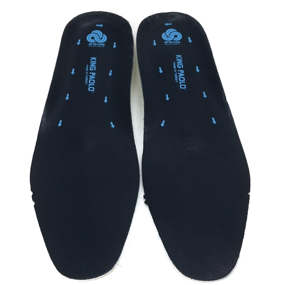 King Paolo Anatomik Deri Tabanlık Siyah