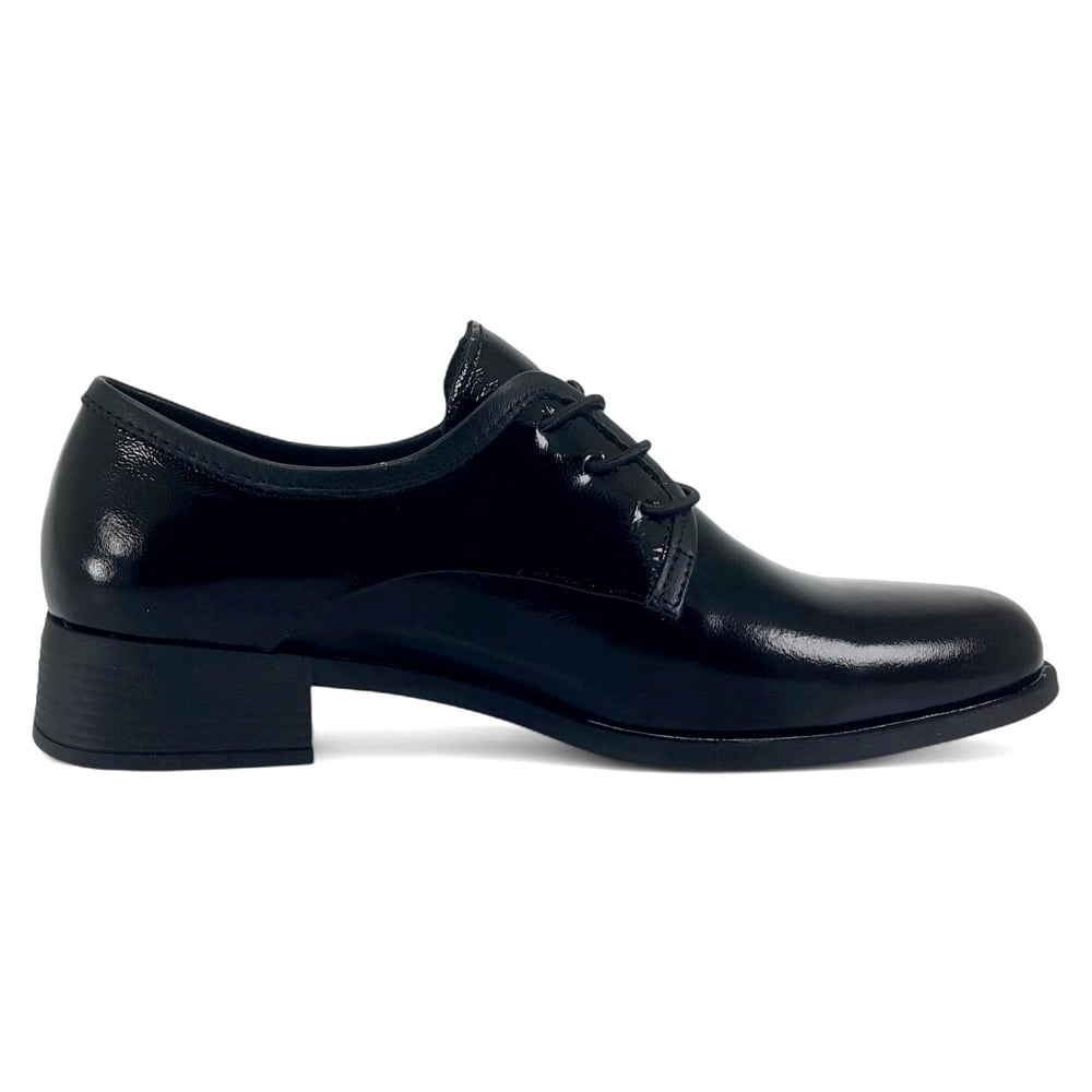 Mammamia 7245 25YA Женская повседневная обувь из черной лакированной кожи