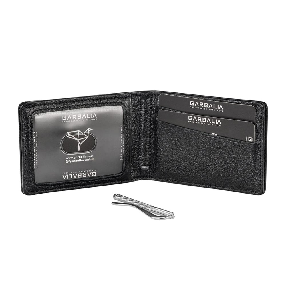 Garbalia Celtic Deri Rfid Engelleyici Cüzdan Siyah