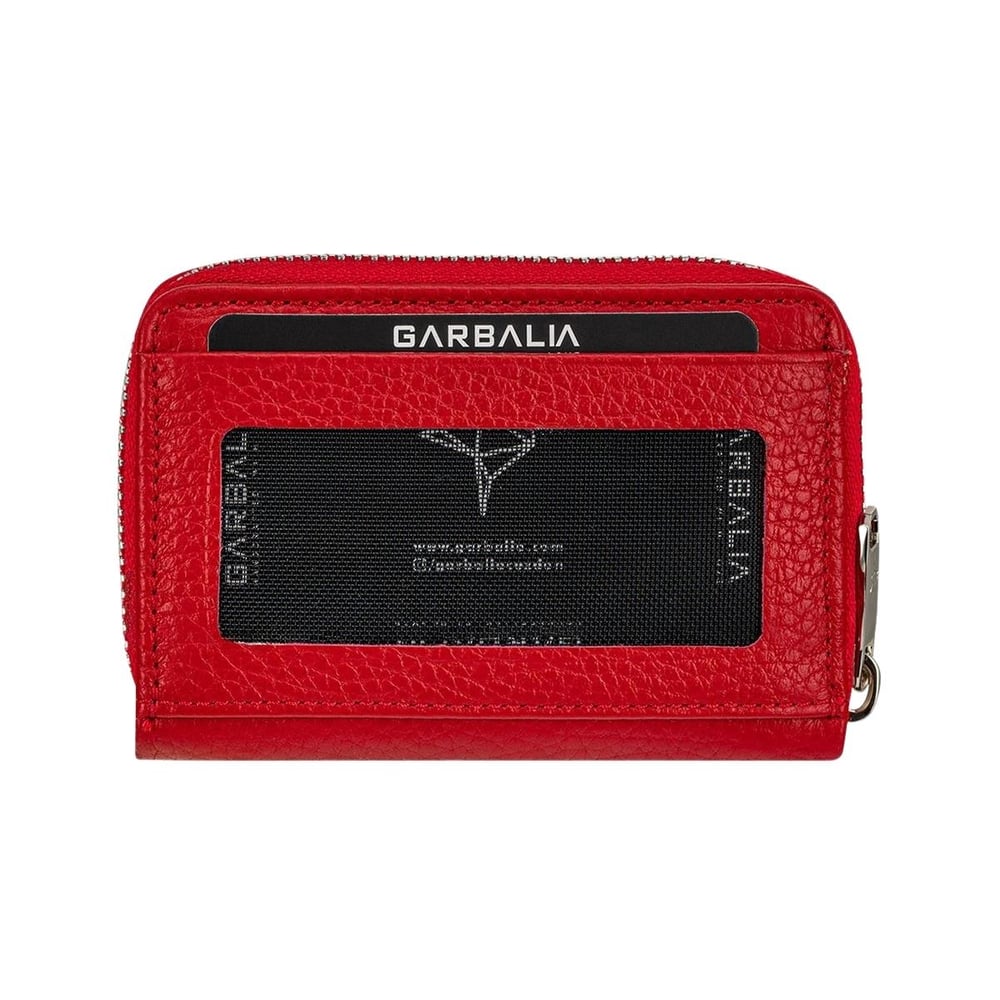 Garbalia Clovis Hakiki Deri Unisex Cüzdan Kırmızı