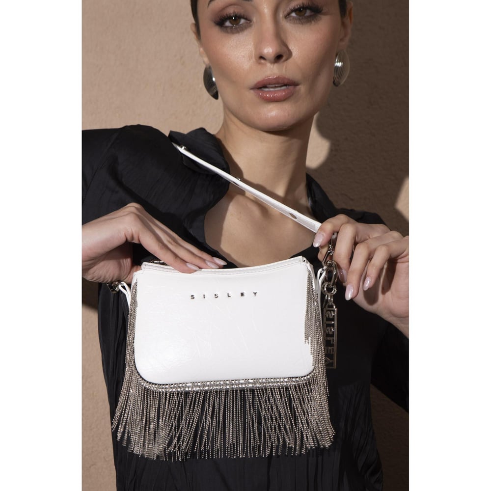 Сислей Слай 196 женская сумка на руку белая