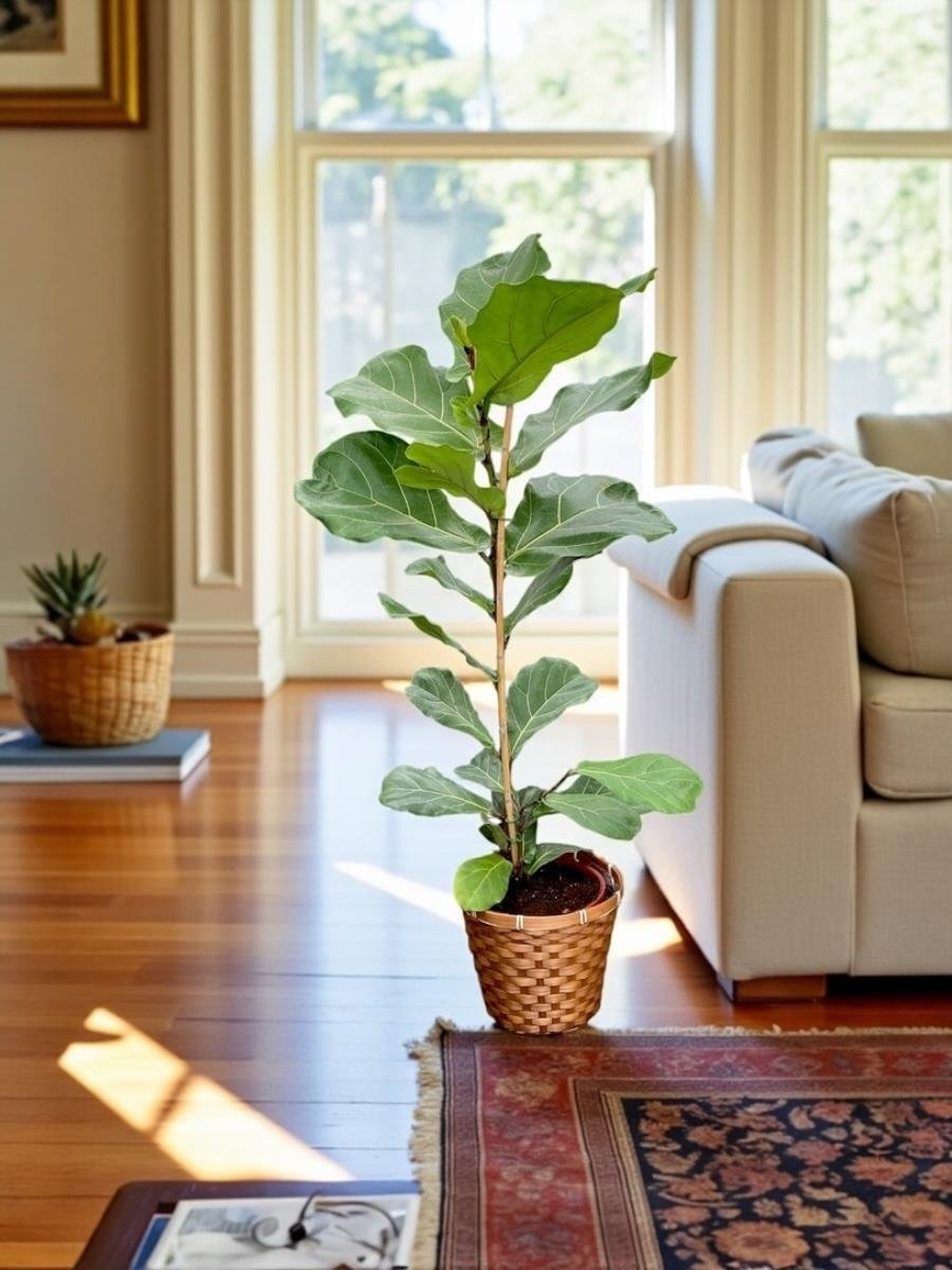 Ficus Lyrata - Keman Yapraklı Kauçuk Tek Gövdeli