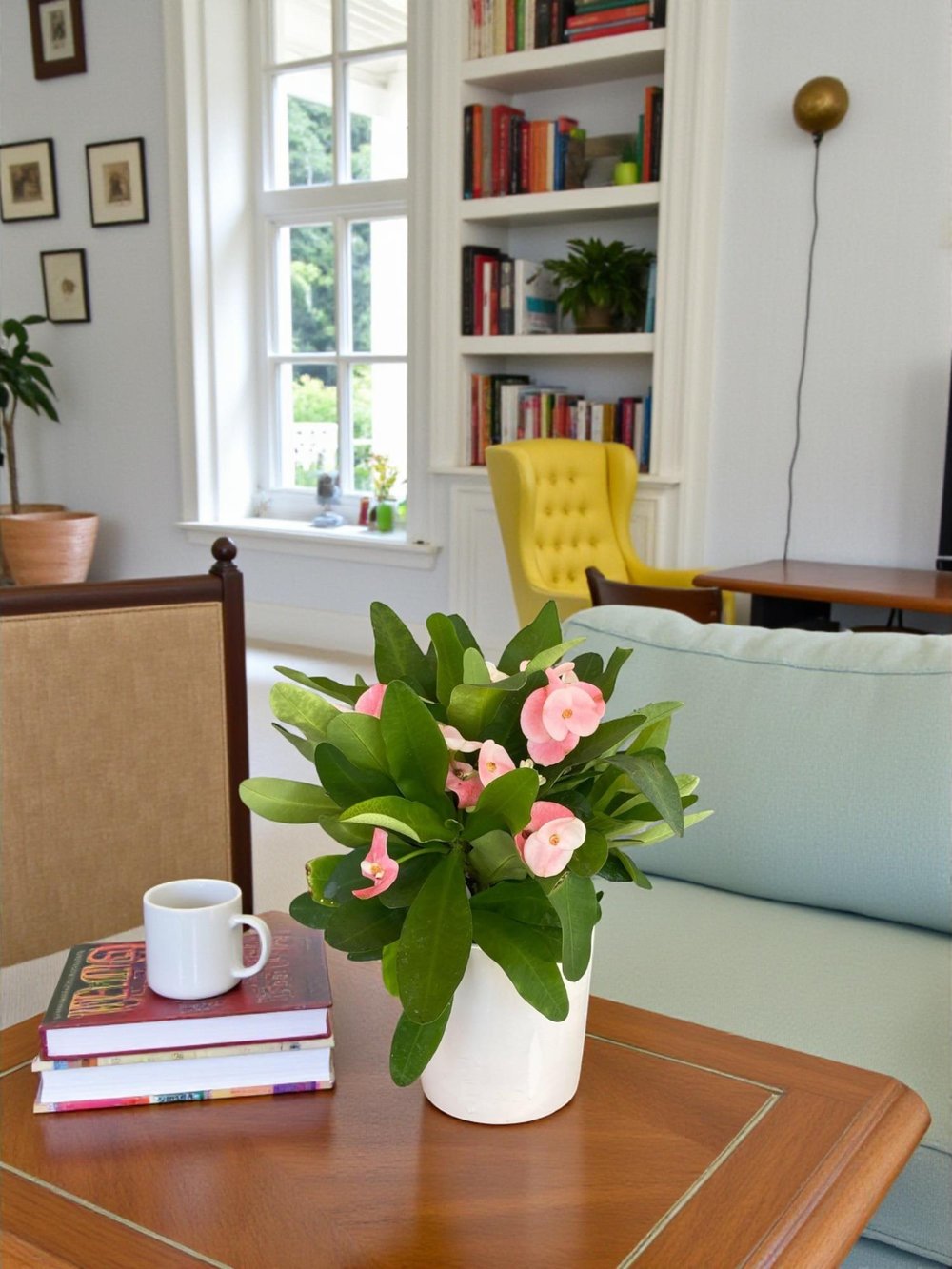 Pembe Euphorbia Milii (Dikenler Tacı Tayland) Çiçeği 25-30 cm