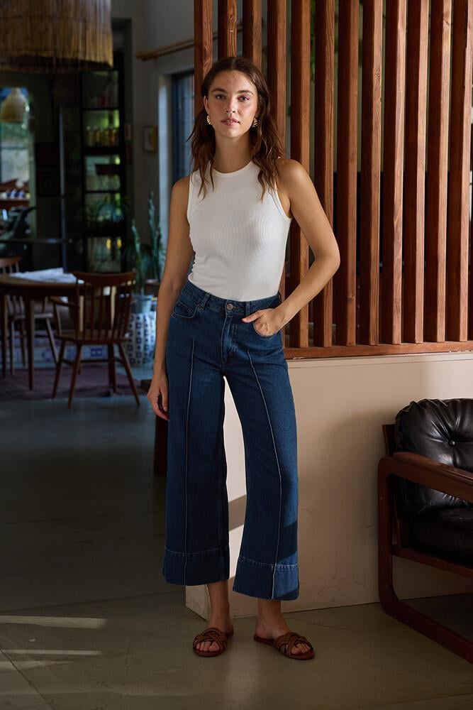 Yıkamalı Straight Jean