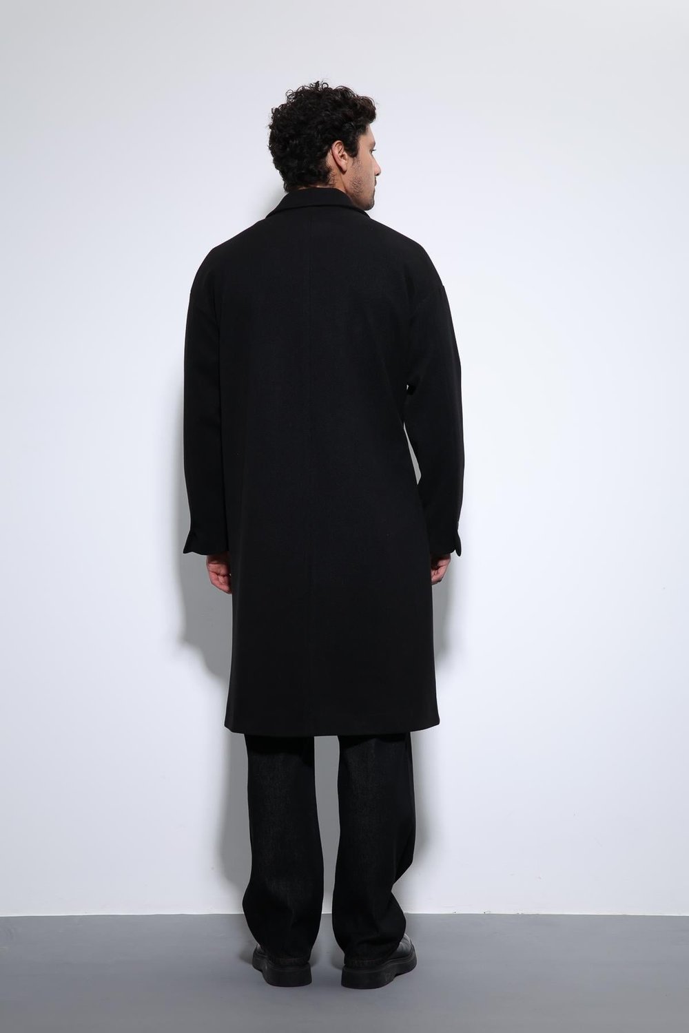 Belted Oversize Mens Coat
