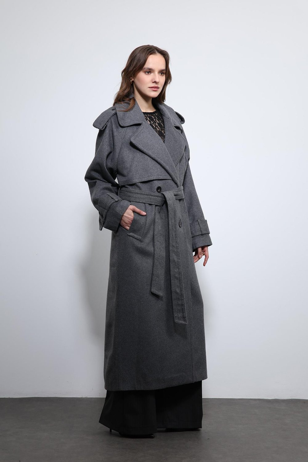 Oversized Belted Coat