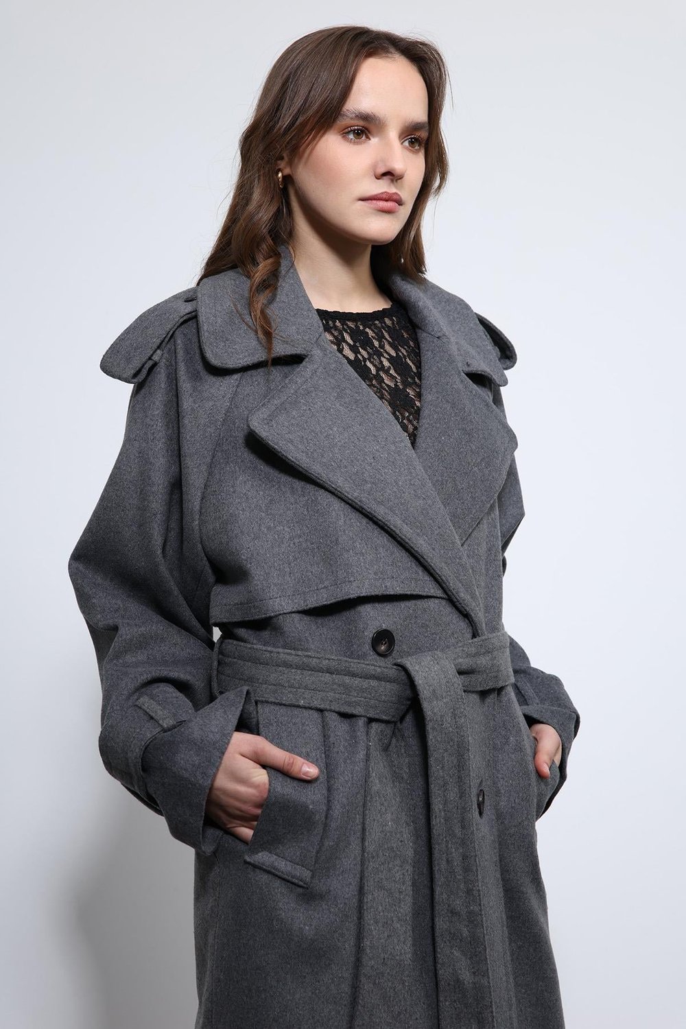 Oversized Belted Coat