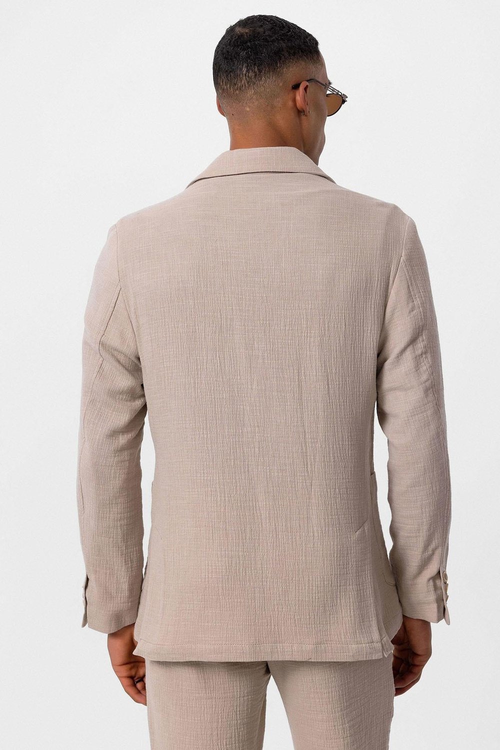 Antioch Bej Astarsız Torba Cepli Erkek Blazer Ceket