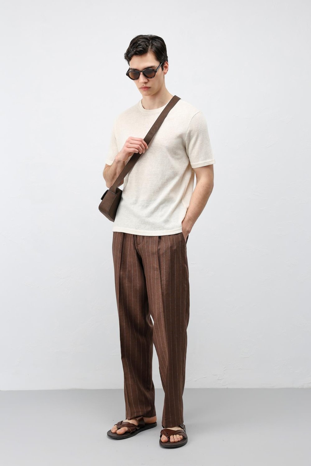 Antioch Bej Basic Erkek T-Shirt