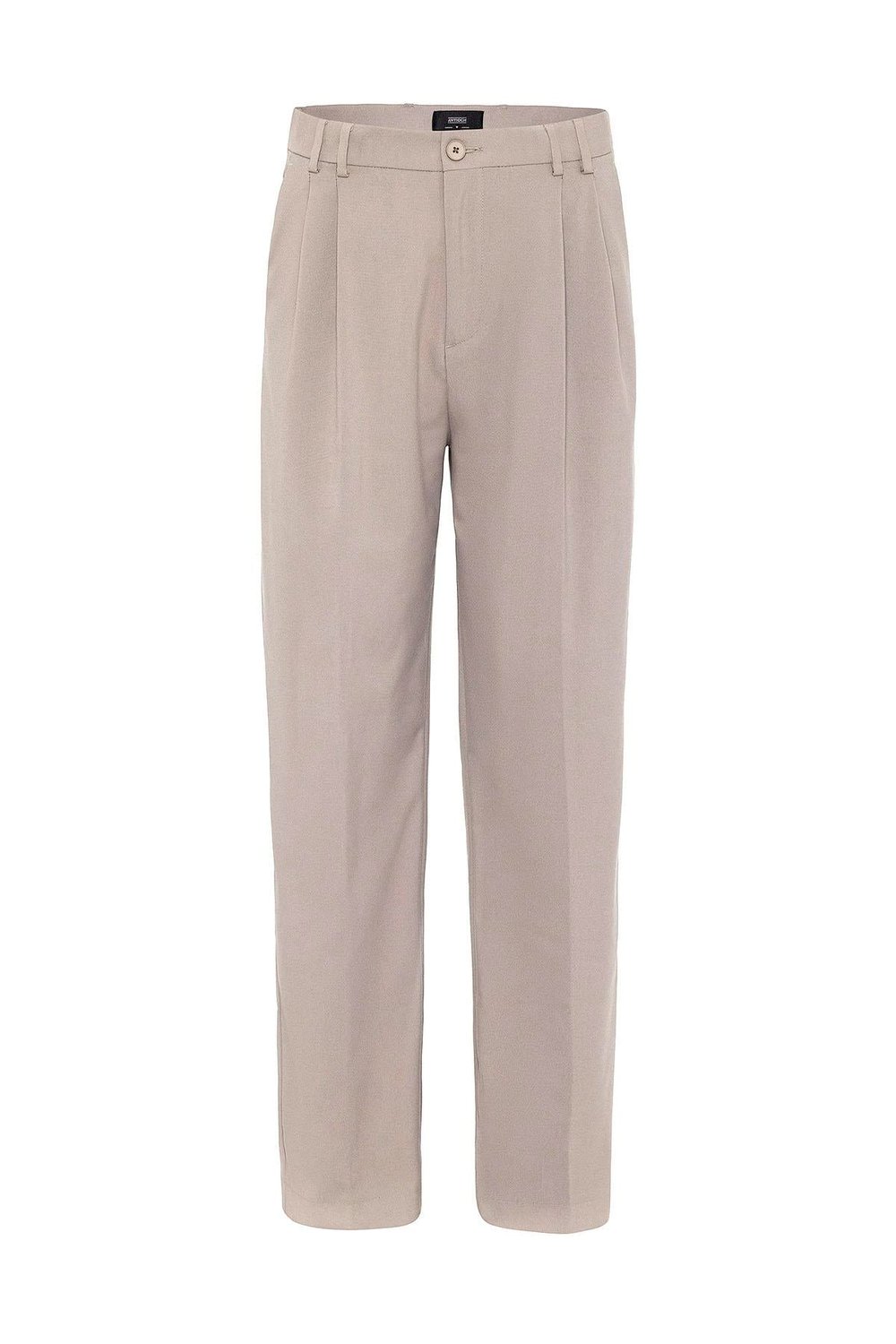 Antioch Bej Çift Pileli Baggy Fit Erkek Pantolon