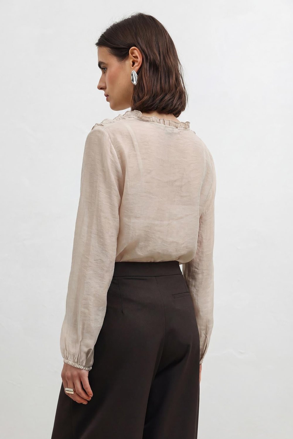 Womens Ruffled Blouse