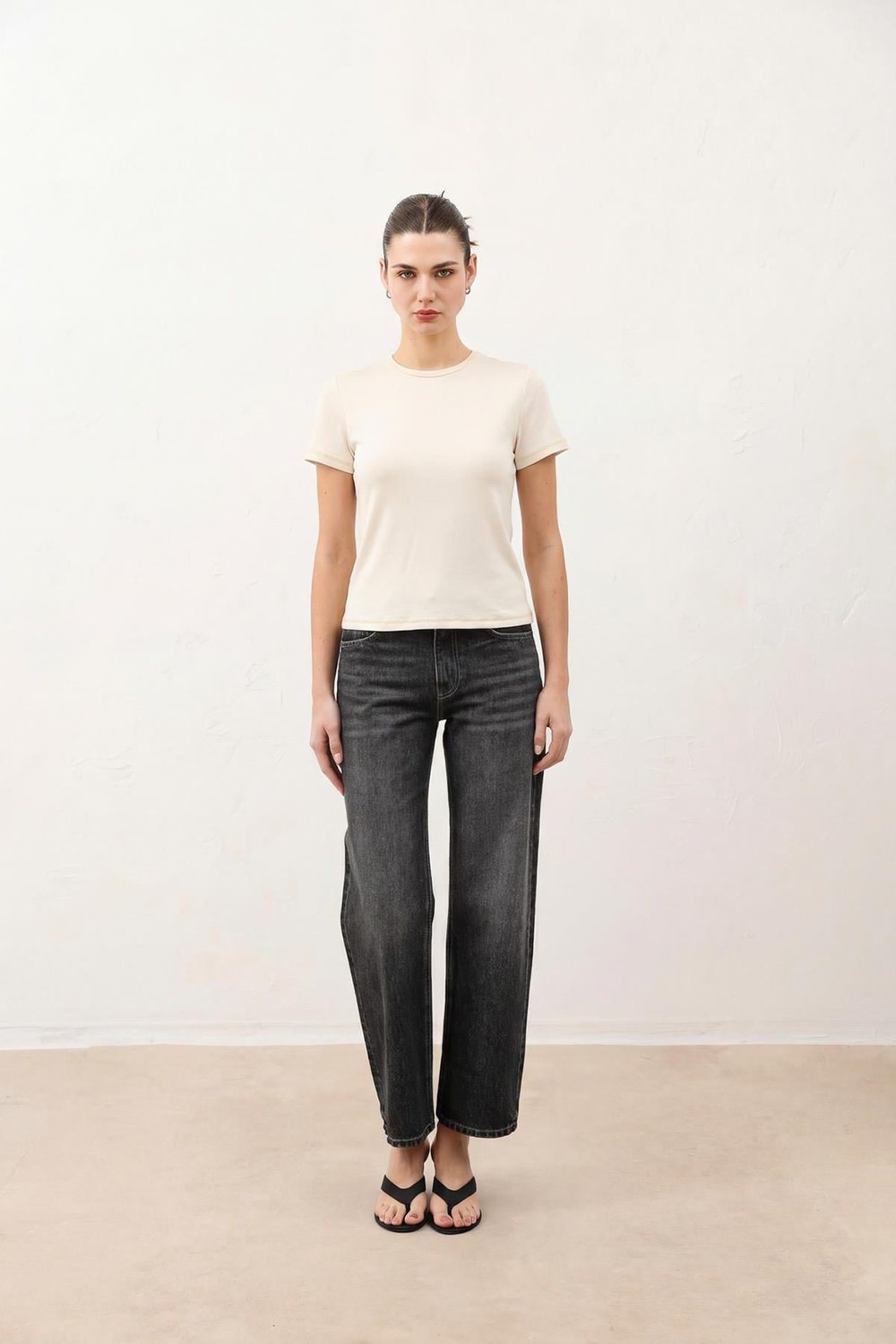 Antioch Bej Kadın Basic T-Shirt