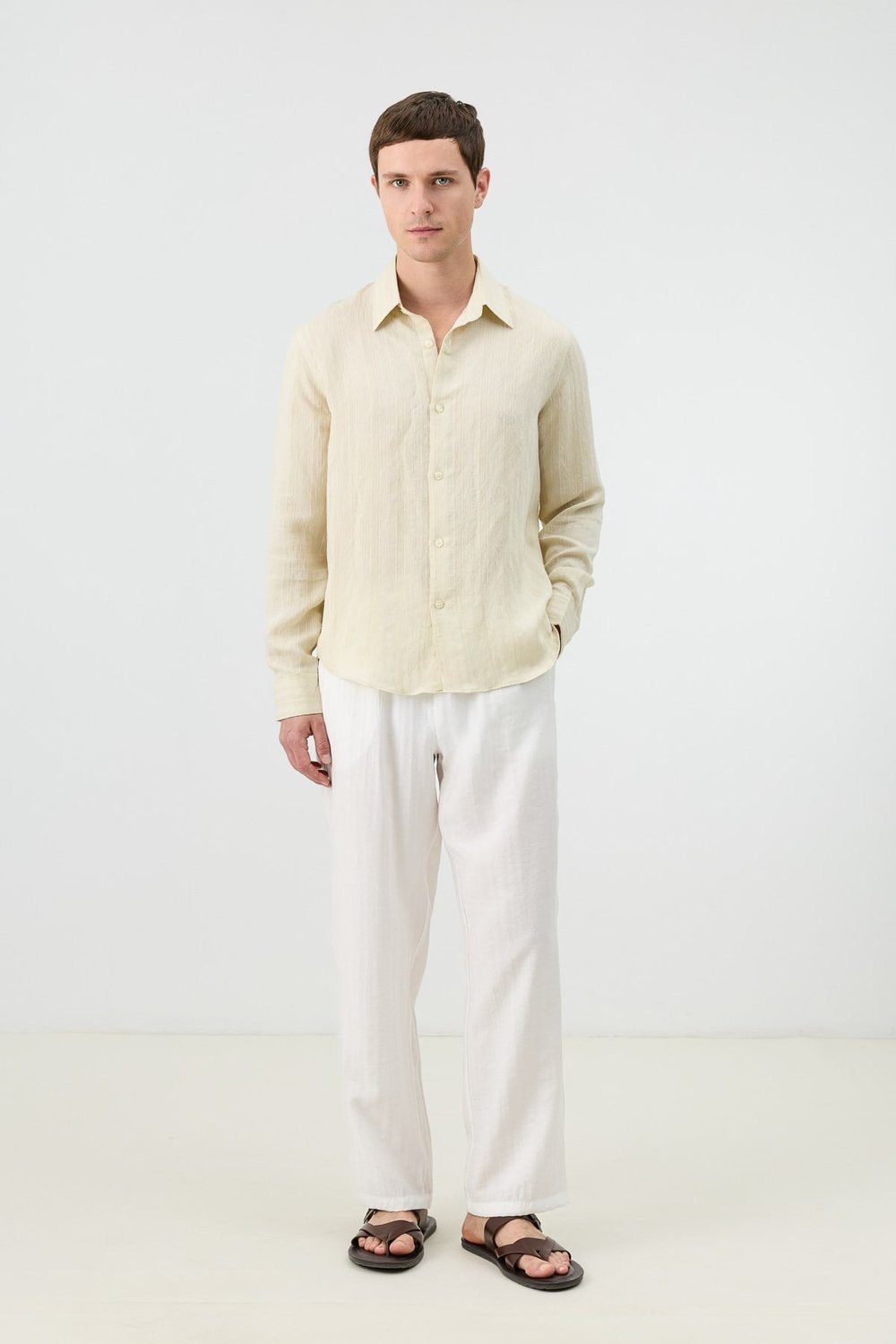 Mens Striped Shirt with Modal Blend