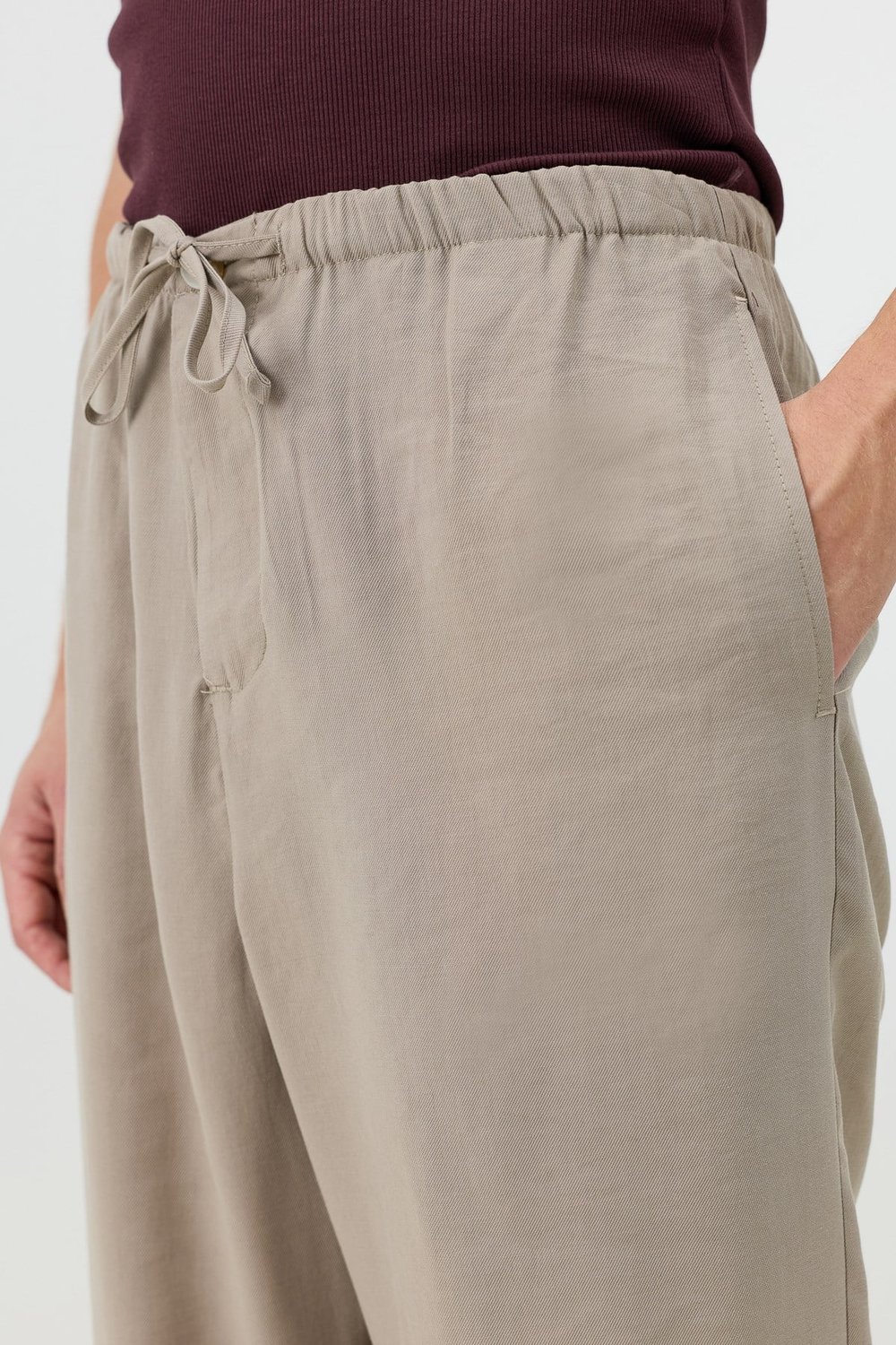 Antioch Bej Modal Karışımlı Relaxed Erkek Pantolon