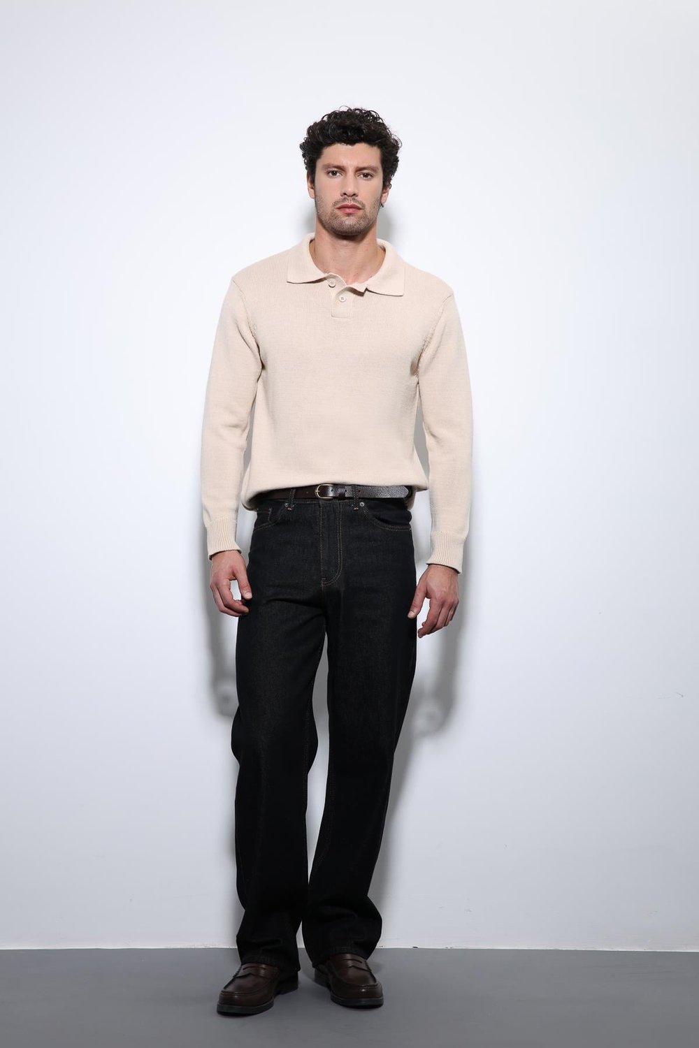 Antioch Bej Polo Yaka Basic Erkek Kazak