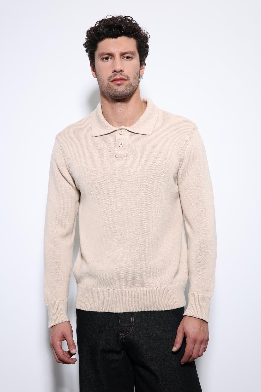 Antioch Bej Polo Yaka Basic Erkek Kazak