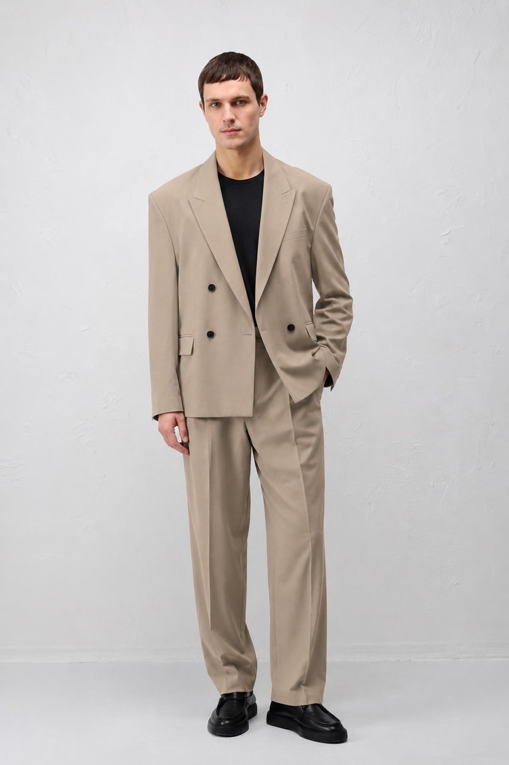 Antioch Bej Relaxed Fit Erkek Blazer Ceket