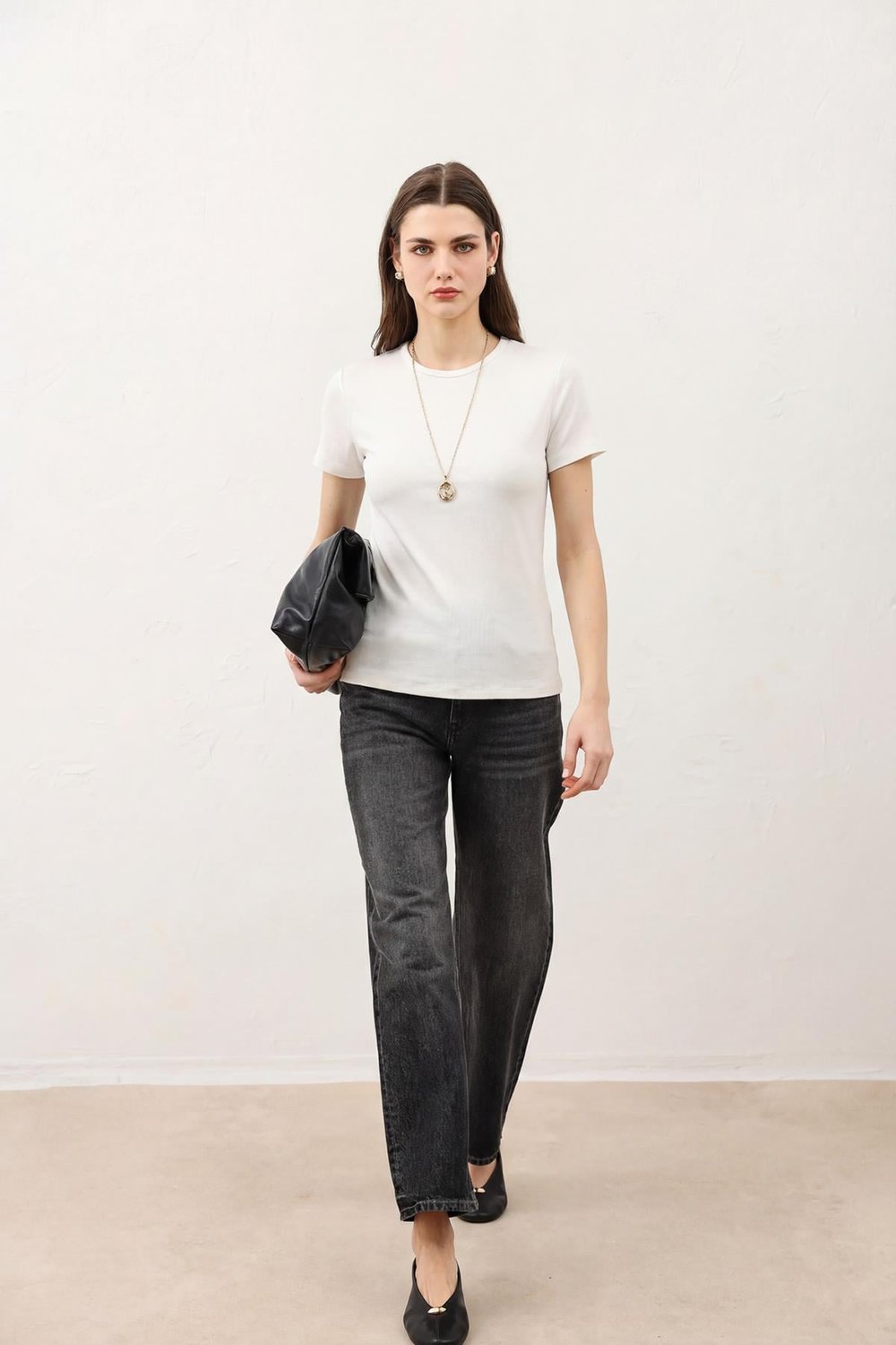 Antioch Beyaz Kadın Basic T-Shirt